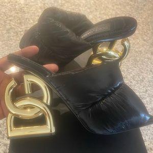 Like new puff mule heels. Authentic comes with box and dust bag